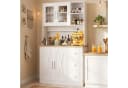 HOMALL Highboard Küchenbuffet mit LED, Steckdose & Glastür Bild 2