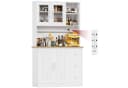 HOMALL Highboard Küchenbuffet mit LED, Steckdose & Glastür Bild 5
