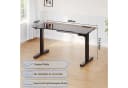 HOMALL Höhenverstellbarer Schreibtisch Glasplatte 140x70 cm Bild 1