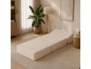 HOMALL Loungesofa Cord Beige 1-Sitzer mit Liegefunktion Bild 1