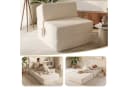 HOMALL Loungesofa Cord Beige 1-Sitzer mit Liegefunktion Bild 3