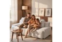 GUNJI Big-Sofa Teddy Lounge Sofa Creme Wolken-Design Bild 4