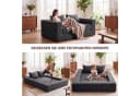 HOMALL Sofa 2-Sitzer Teddy-Bouclé grau mit Schlaffunktion Bild 3