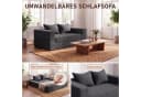 HOMALL Sofa 2-Sitzer Teddy-Bouclé grau mit Schlaffunktion Bild 5