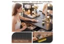 HOMALL Schminktisch mit LED-Spiegel, 9 Schubladen, Hocker-Set, Schwarz/Weiß Bild 5