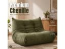 MIBODE Sitzsack 2-Sitzer Lazy-Sofa Chenille Grün mit Rückenstützung Bild 3