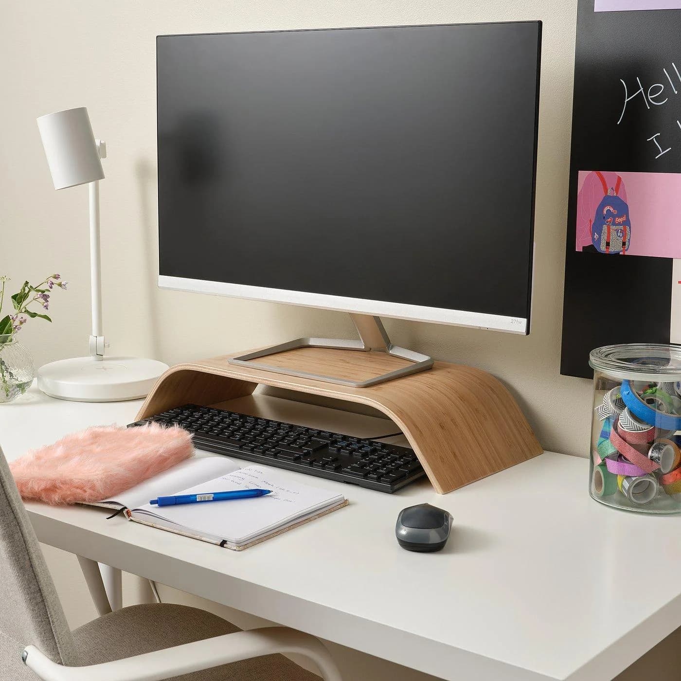 IKEA SIGFINN Monitorerhöhung Bambusfurnier