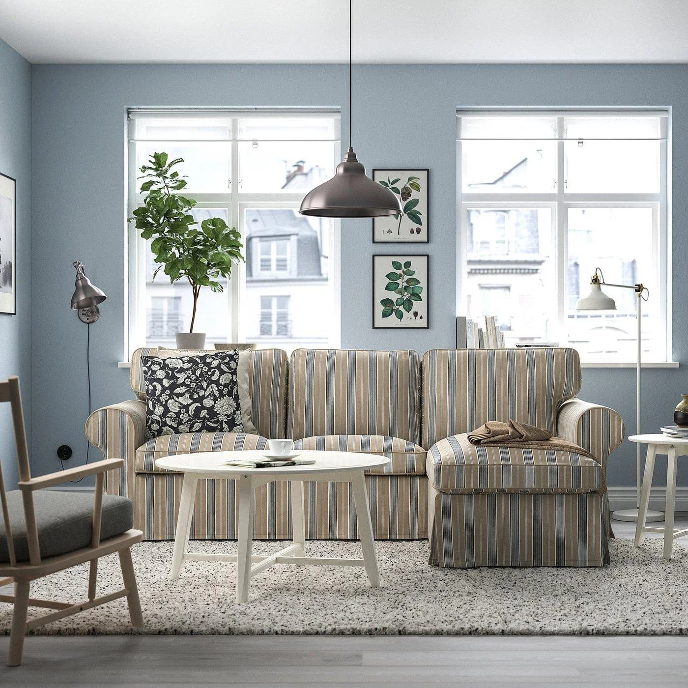 IKEA EKTORP 3er-Sofa mit Récamiere Beige