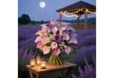 Zaewry Kunstblumenstrauß Calla-Lilien & Schleierkraut Violett/Weiß/Rosa Bild 1