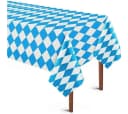 Coonoor Oktoberfest Tischdecke Blau-Weiß Einweg Plastik Bild 2