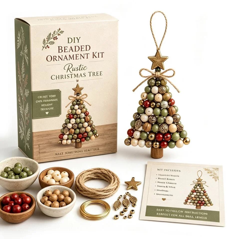 CLTYQ Kreativset DIY-Perlen-Weihnachtsbaum Mehrfarbig - Bild 2