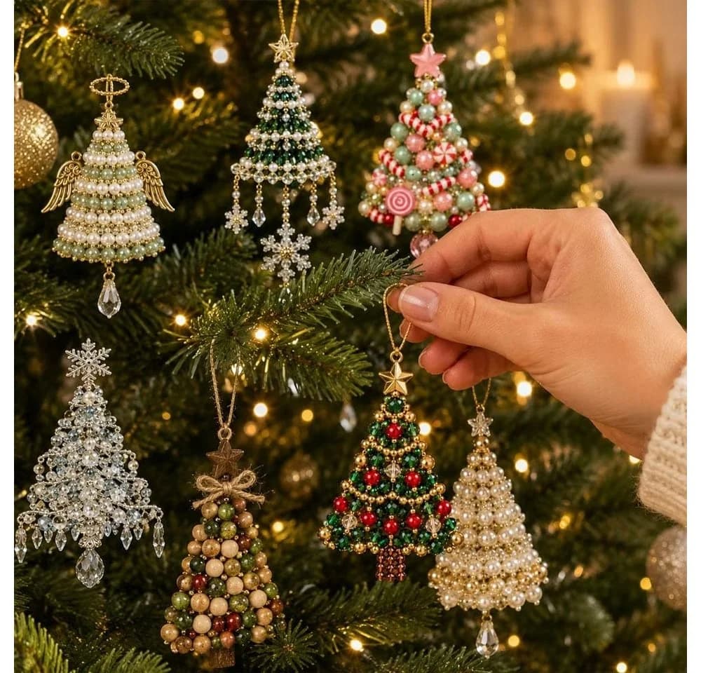 CLTYQ Kreativset DIY-Perlen-Weihnachtsbaum Mehrfarbig - Bild 3