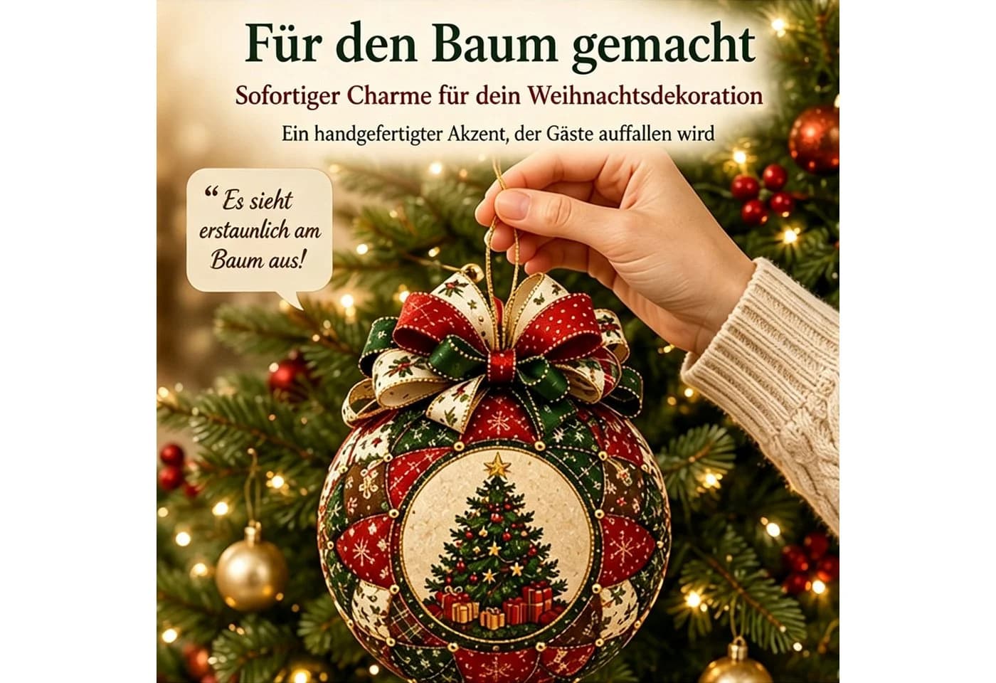 CLTYQ Kreativset DIY-Weihnachtskugel Patchwork Dekoration - Bild 5