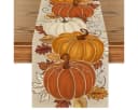 Zyronn Tischläufer Herbstliches Design Kürbis Ahornblatt Polyester Bild 2