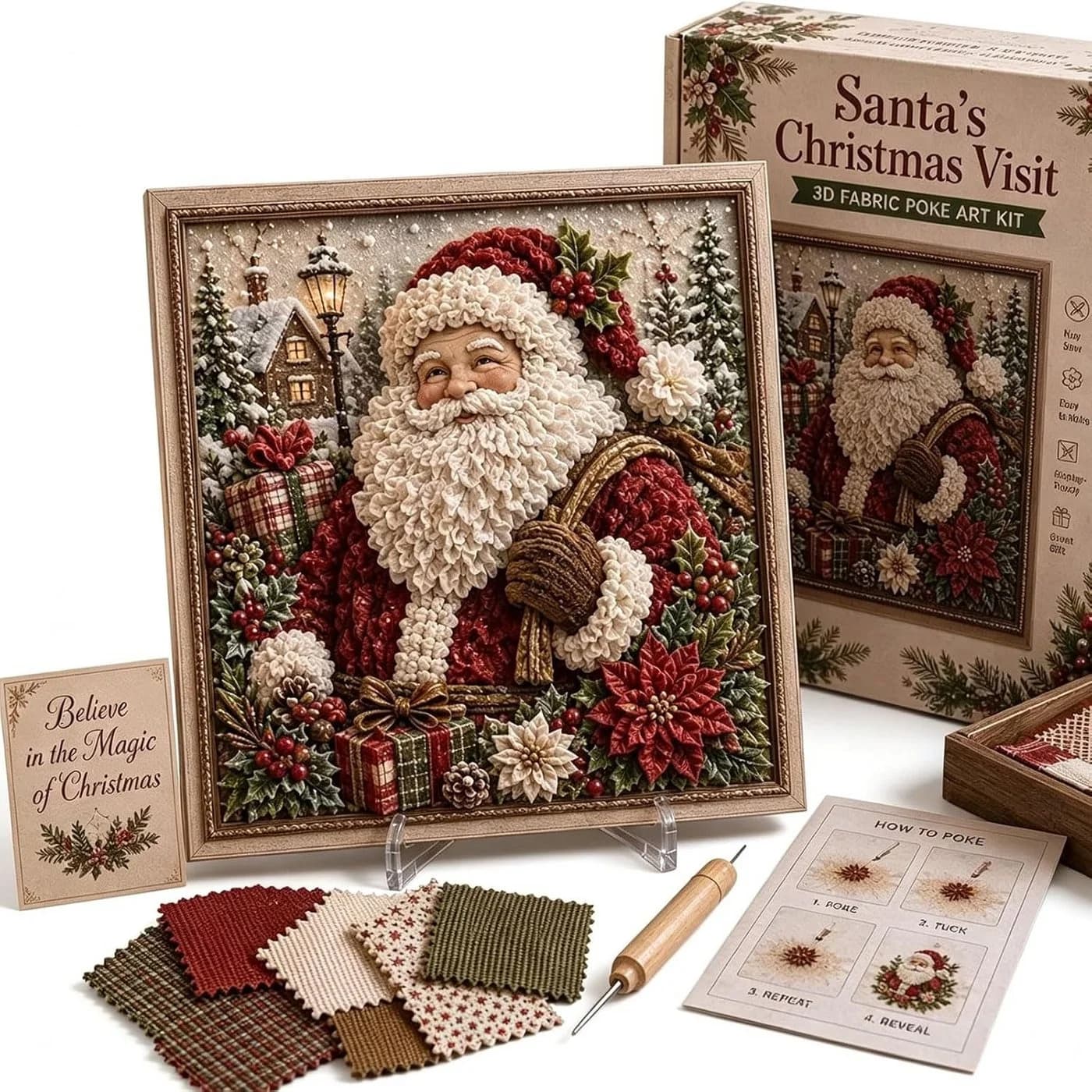 CLTYQ Kreativset 3D-Weihnachts-Bastelset zum Punch Needle - Bild 2