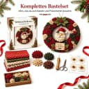 CLTYQ Kreativset 3D-Stoffkranz DIY Weihnachtskranz Patchwork Bild 1