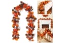 Sorvyzxn 2er Set Herbstlaub-Girlande 3,5 m Seide Rot/Orange/Gelb Bild 2
