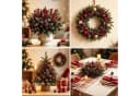 Bomiclss 24er Set Kunstzweige Tannenzweige Grün Rot Weihnachtsdekoration Bild 1