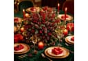 Bomiclss 24er Set Kunstzweige Tannenzweige Grün Rot Weihnachtsdekoration Bild 5
