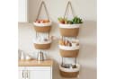 Zyronn 5-stöckiger Hängekorb Beige Boho Wandorganizer Bild 1