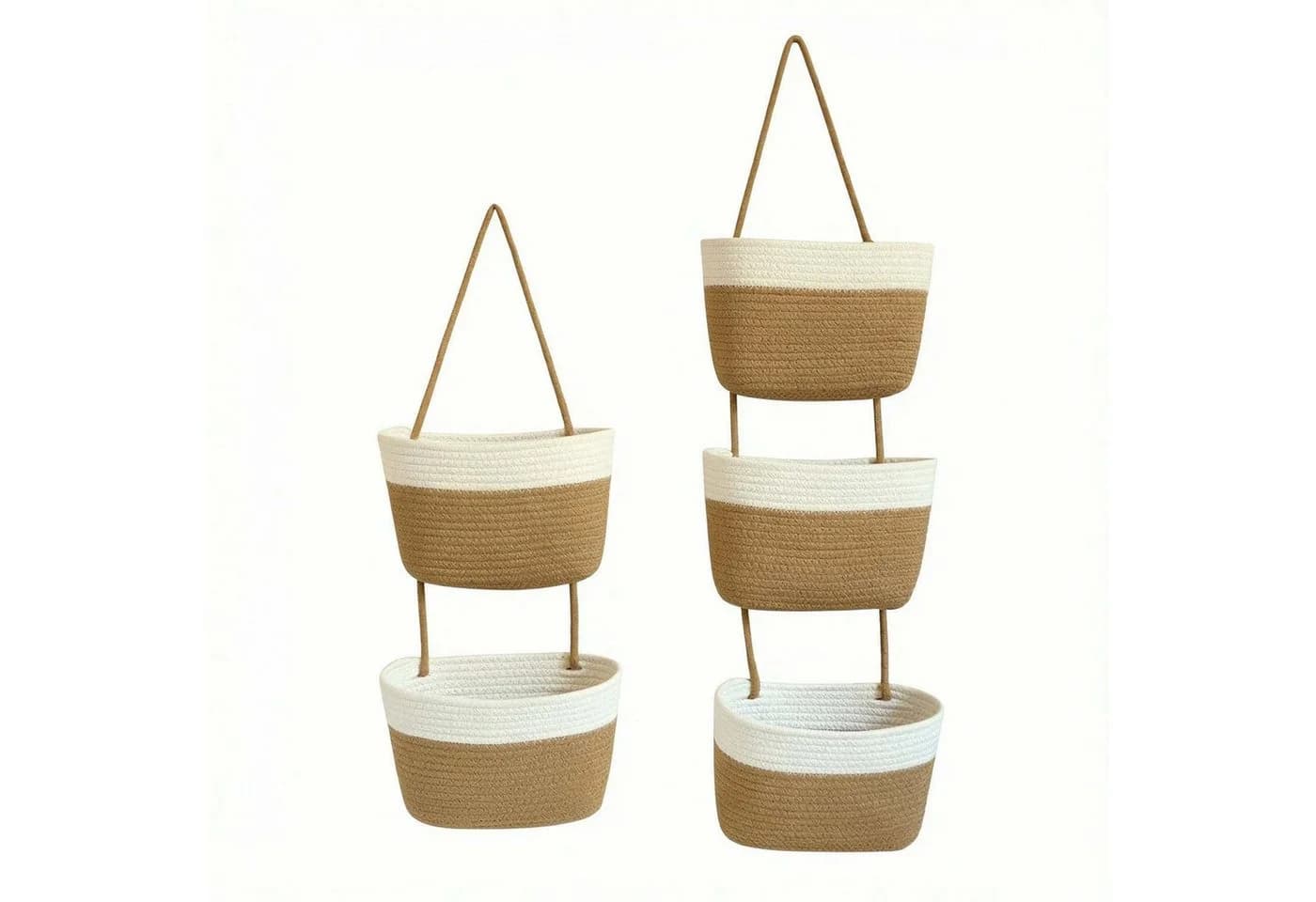 Zyronn 5-stöckiger Hängekorb Beige Boho Wandorganizer - Bild 2
