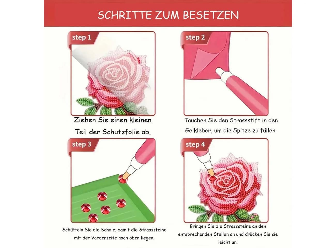 Bomiclss Weihnachts-Diamond-Painting Anhänger mit Acrylscheibe & Aufhängung - Bild 4