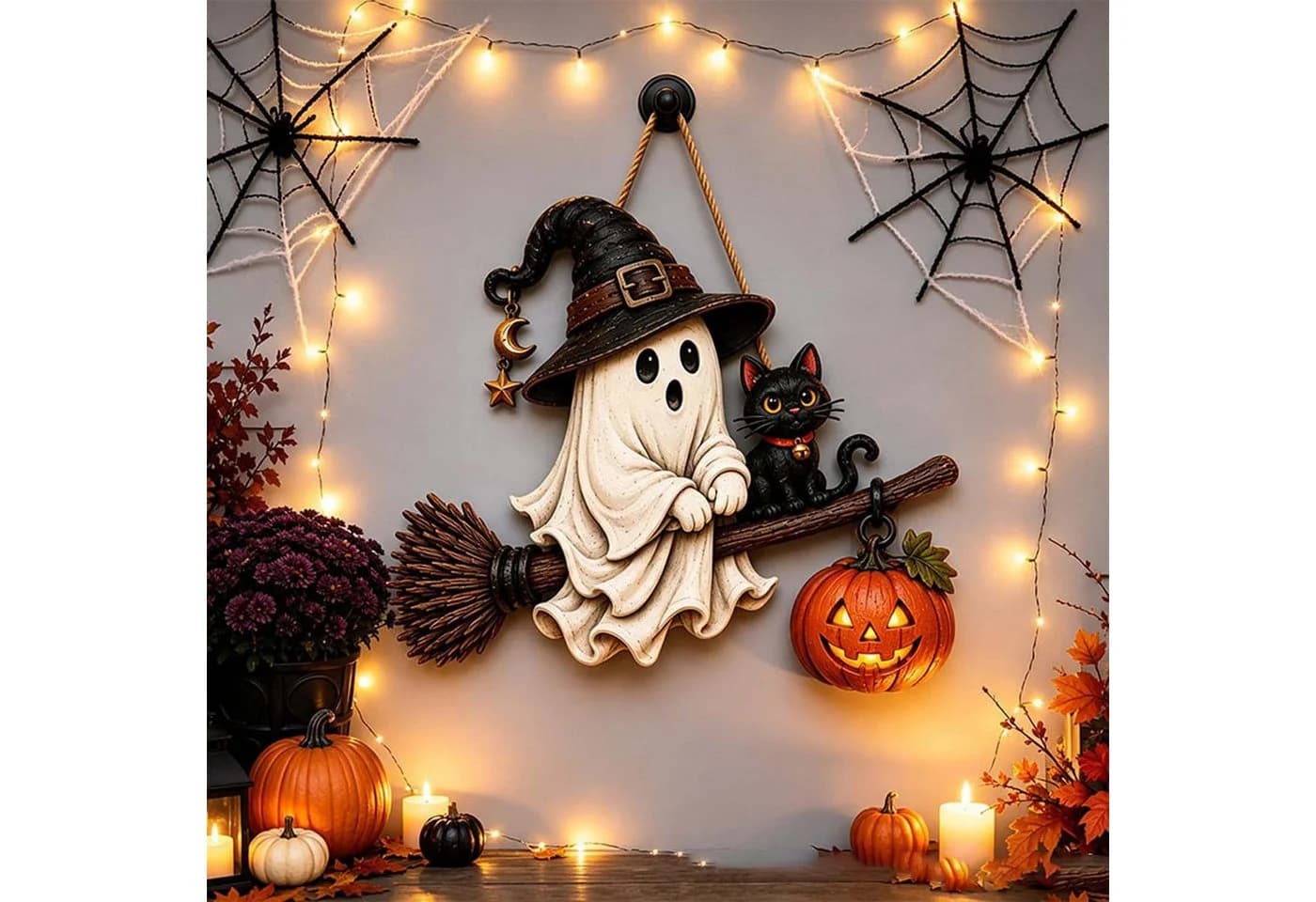 Bomiclss Hängedekoration Geistergruß Türschild Halloween Deko - Bild 4