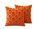 Sorvyzxn Kissenhüllen Halloween-Geist Orange 45x45 cm 2er Set Bild 2