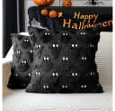 Sorvyzxn Kissenhüllen Halloween-Geist Orange 45x45 cm 2er Set Bild 3
