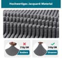 Diwzbyn Stuhlhusse Grau Stretch Bezug für Esszimmerstühle Bild 3
