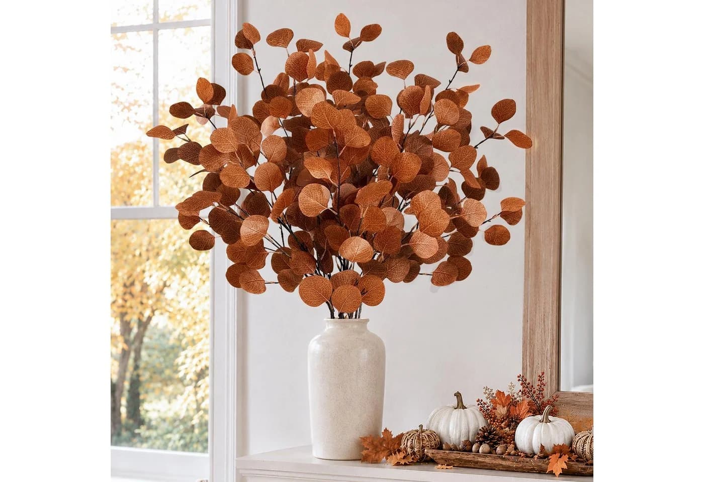 Sorvyzxn Kunstblumenstrauß 6x Eukalyptus 90cm Grün