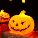 Bomiclss LED-Dekofigur Kürbis-Laterne Halloween Deko orange Kunststoff Bild 1