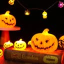 Bomiclss LED-Dekofigur Kürbis-Laterne Halloween Deko orange Kunststoff Bild 5