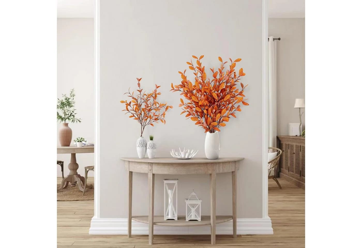 Bomiclss Kunstblumenstrauß 5 Stück Eukalyptus-Zweige Grün - Bild 5
