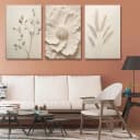 Zyronn Leinwandbild Boho Abstrakt 3er Set Beige Braun Ohne Rahmen Bild 4