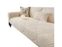 Zyronn Sofaschoner Beige Blattmuster Weich & Rutschfest Bild 2
