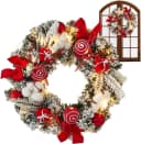 Bomiclss Dekokranz Weihnachts Türkranz rot ca. 30 cm Bild 1