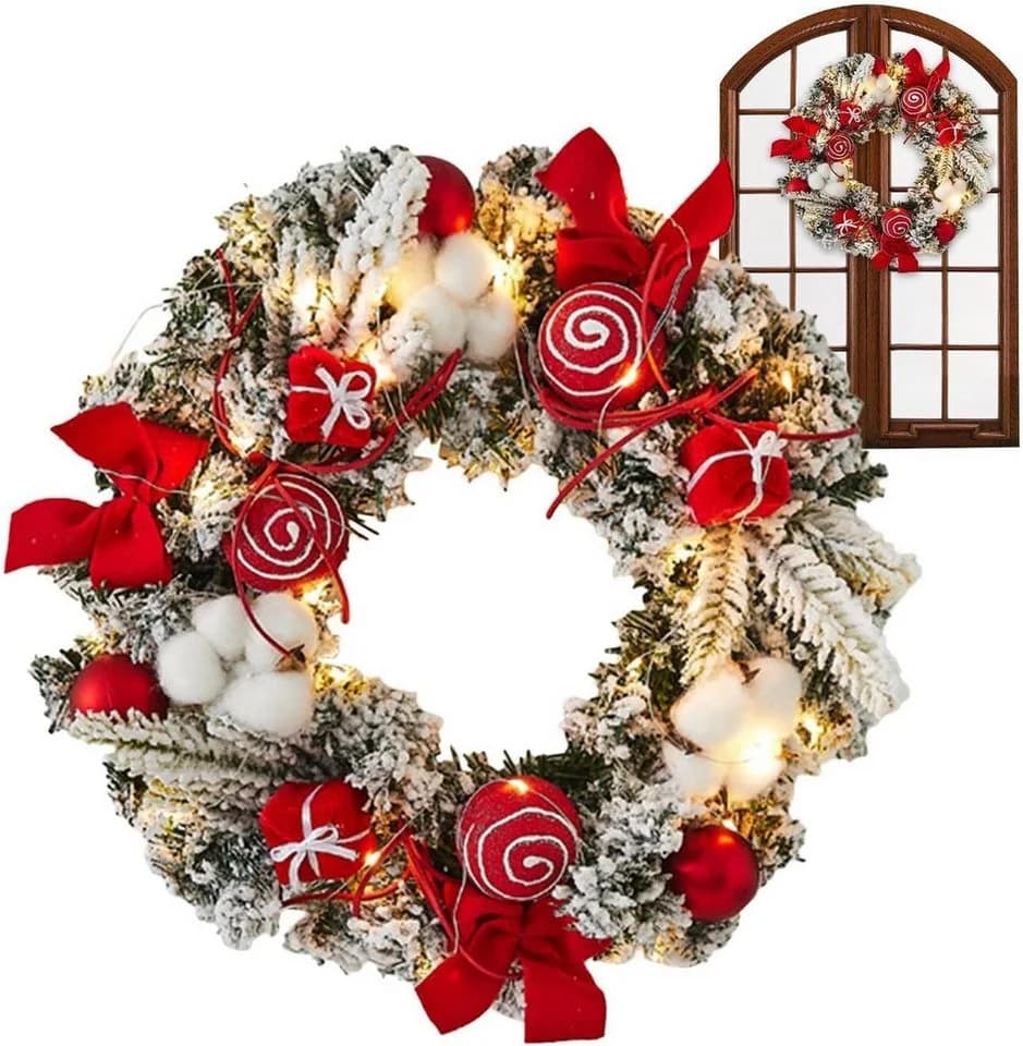 Bomiclss Dekokranz Weihnachts Türkranz rot ca. 30 cm