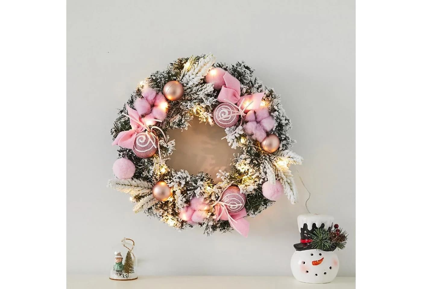 Bomiclss Dekokranz Rosa ca. 30 cm Weihnachtskranz