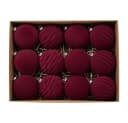 Bomiclss Weihnachtsbaumkugel 12er Set Samt rot Bild 2