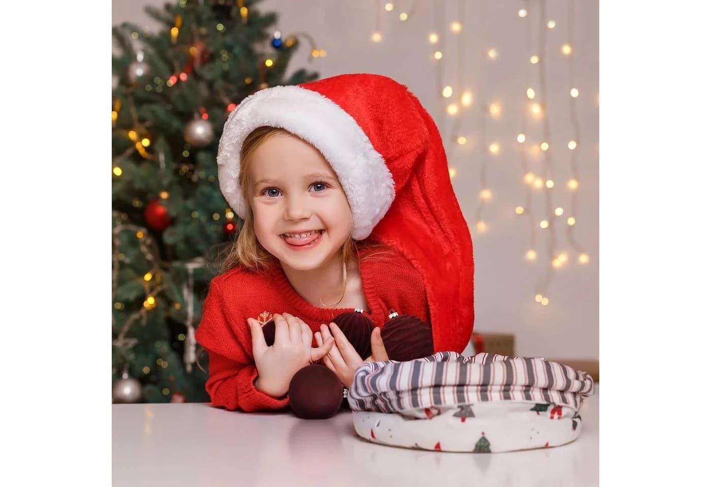 Bomiclss Weihnachtsbaumkugel 12er Set Samt rot - Bild 3