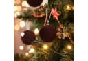 Bomiclss Weihnachtsbaumkugel 12er Set Samt rot Bild 4