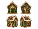 CLTYQ DIY-Diamantmalerei-Set 3D-Weihnachtshaus Bunt Bild 2