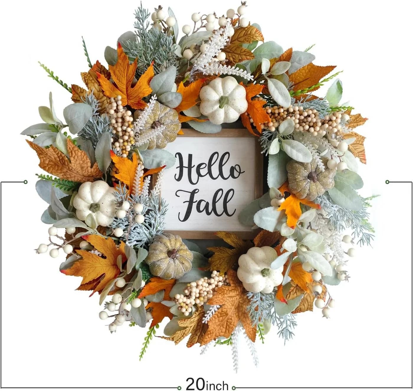 Diwzbyn Dekokranz Herbstlich mit Kürbissen und Beeren - Bild 5