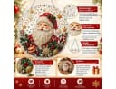 Sorvyzxn Weihnachtsfigur Diamant-Bastelset 25x25cm mit Strasssteinen Bild 4