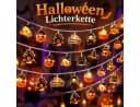 nsihing LED-Lichterkette Halloween 30 LEDs Kürbis & Geister Bild 1
