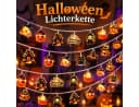 nsihing LED-Lichterkette Halloween 3 m 20 LEDs Kürbis & Geister Bild 2