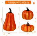 nsihing LED-Dekofigur Kürbis Herbstdeko 3er Set Orange Bild 1