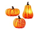 nsihing LED-Dekofigur Kürbis Herbstdeko 3er Set Orange Bild 2