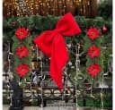 Bomiclss Weihnachts-Girlande Grün/Rot 4-tlg. Künstlicher Blumenkranz Bild 1